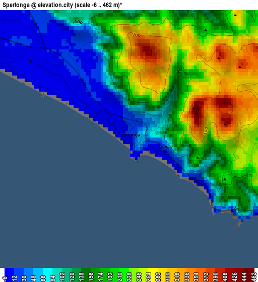 Sperlonga elevation map