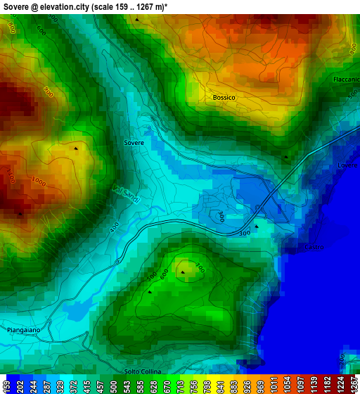 Sovere elevation map