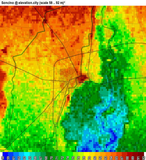 Soncino elevation map