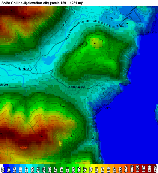 Solto Collina elevation map