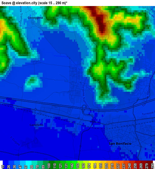 Soave elevation map