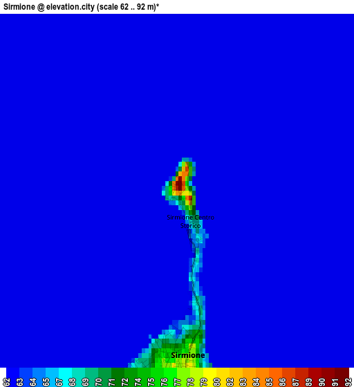 Sirmione elevation map