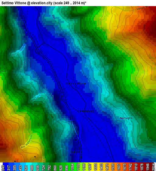 Settimo Vittone elevation map