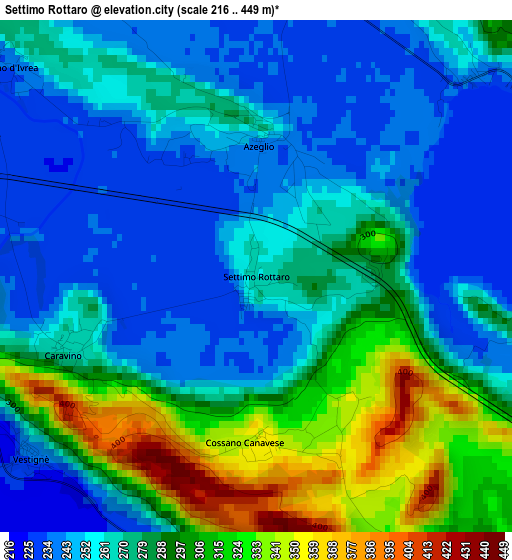 Settimo Rottaro elevation map