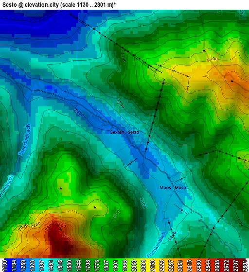 Sesto elevation map