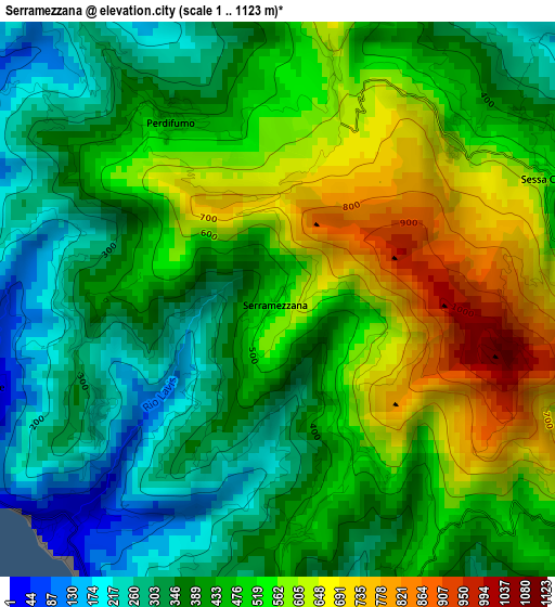 Serramezzana elevation map