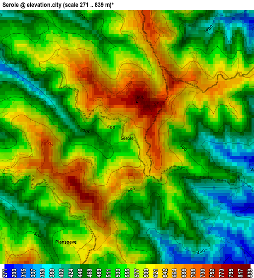 Serole elevation map