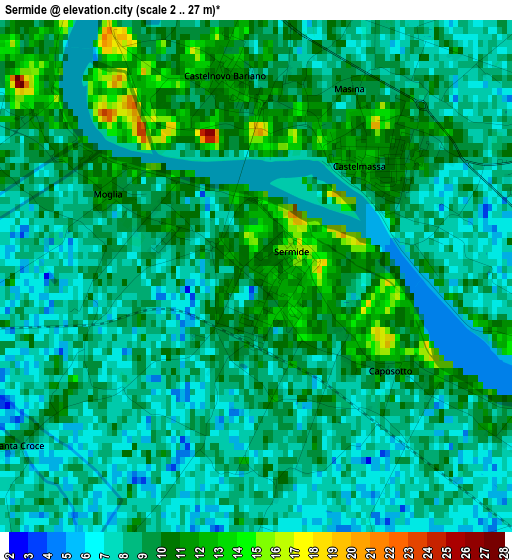 Sermide elevation map