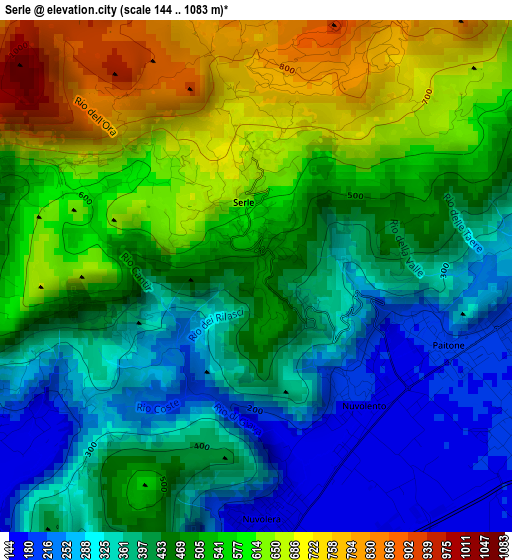 Serle elevation map