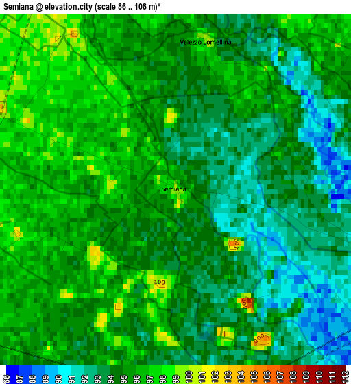 Semiana elevation map