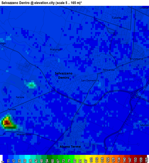 Selvazzano Dentro elevation map