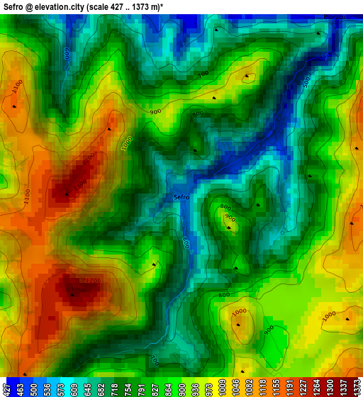 Sefro elevation map