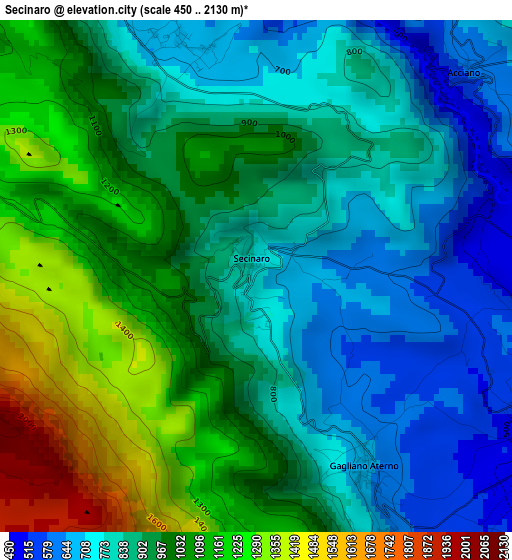 Secinaro elevation map