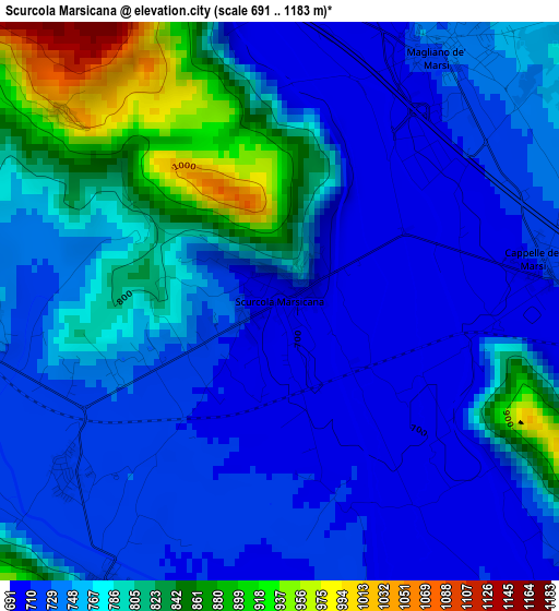 Scurcola Marsicana elevation map