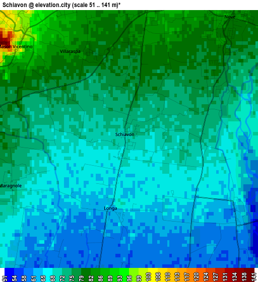 Schiavon elevation map