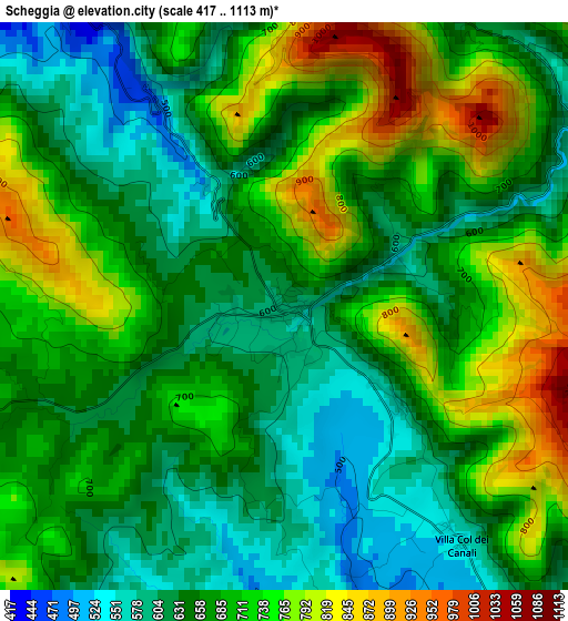 Scheggia elevation map