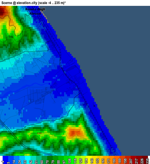 Scerne elevation map