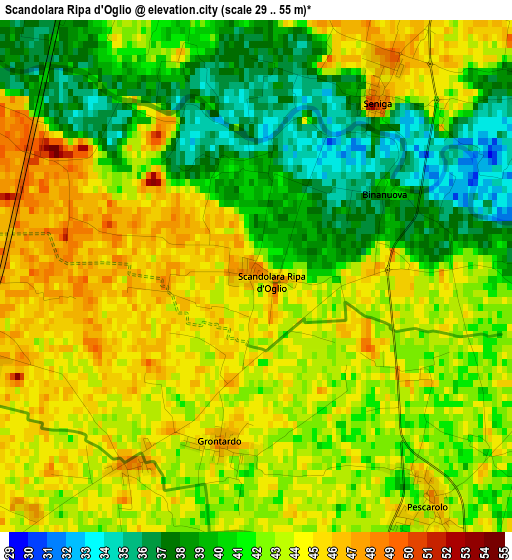 Scandolara Ripa d'Oglio elevation map