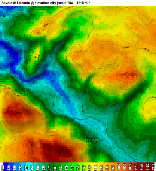 Savoia di Lucania elevation map