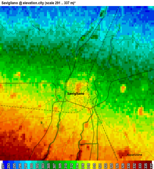 Savigliano elevation map