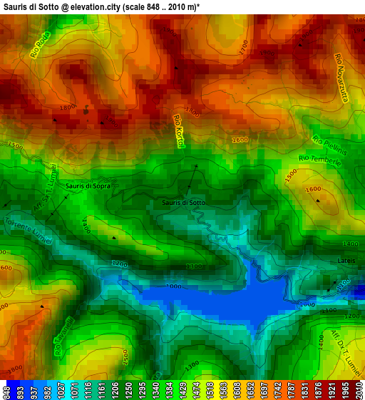 Sauris di Sotto elevation map