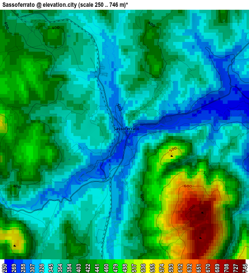 Sassoferrato elevation map