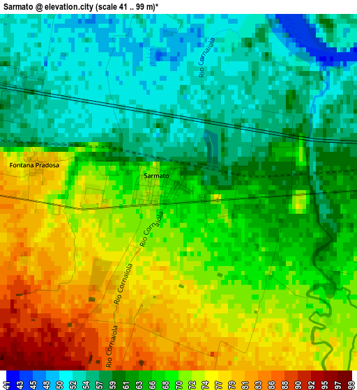 Sarmato elevation map