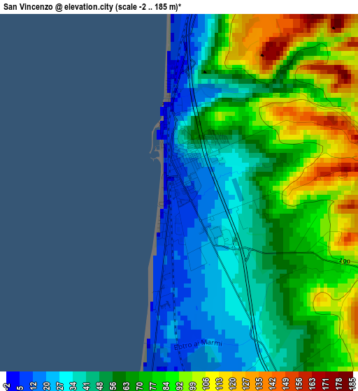 San Vincenzo elevation map