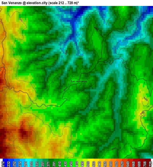 San Venanzo elevation map