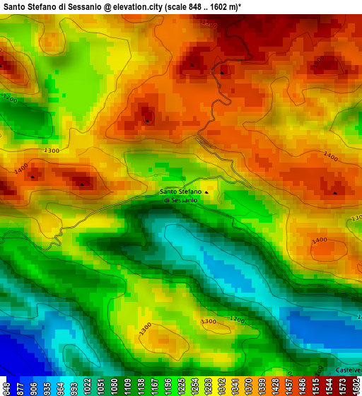 Santo Stefano di Sessanio elevation map