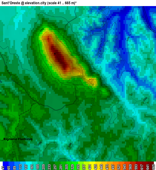 Sant'Oreste elevation map