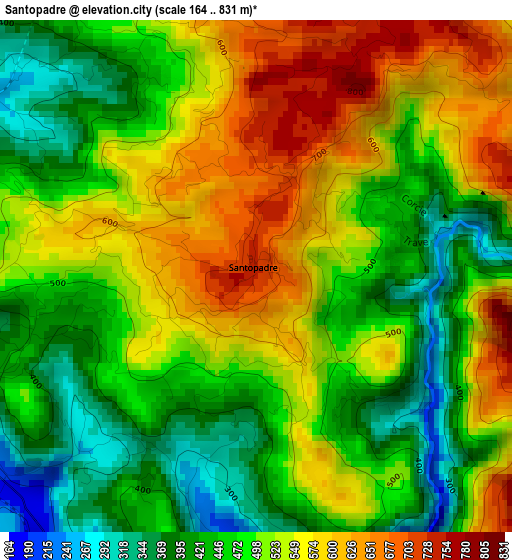 Santopadre elevation map