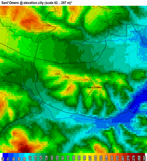 Sant'Omero elevation map