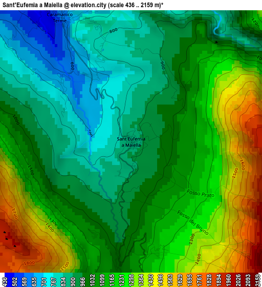 Sant'Eufemia a Maiella elevation map