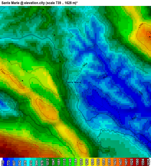 Sante Marie elevation map