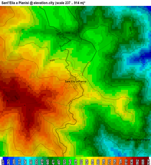 Sant'Elia a Pianisi elevation map