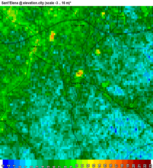 Sant'Elena elevation map