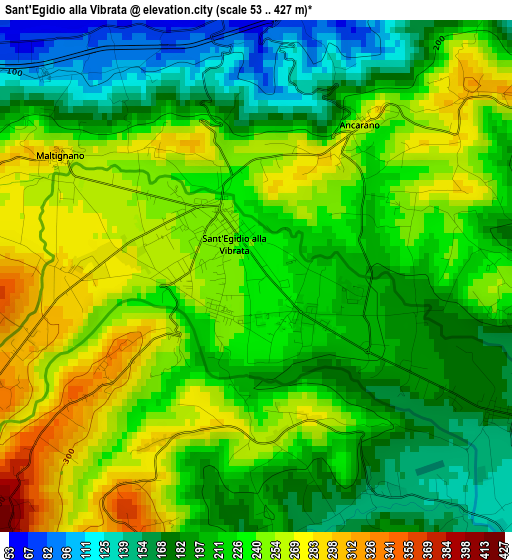 Sant'Egidio alla Vibrata elevation map