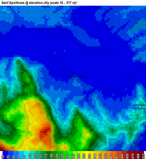 Sant'Apollinare elevation map