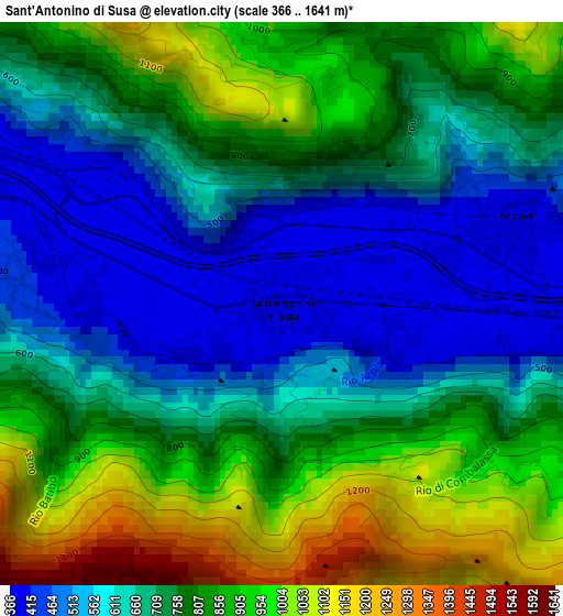 Sant'Antonino di Susa elevation map