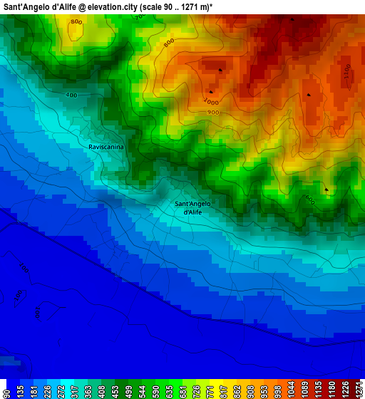 Sant'Angelo d'Alife elevation map