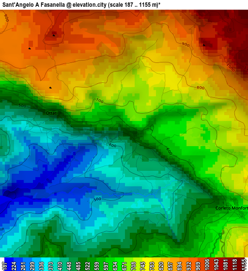 Sant'Angelo A Fasanella elevation map