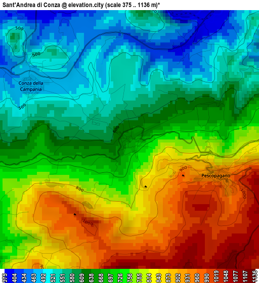 Sant'Andrea di Conza elevation map