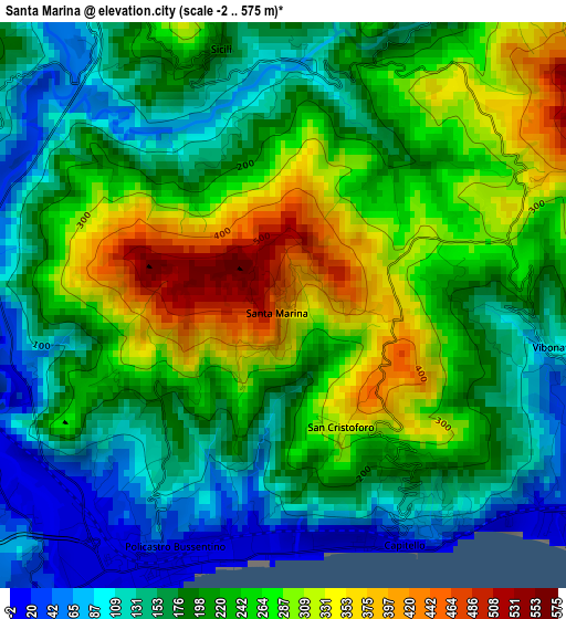 Santa Marina elevation map