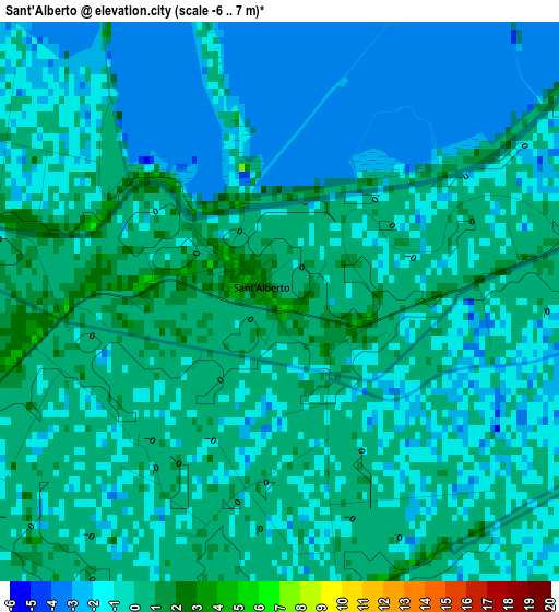 Sant'Alberto elevation map