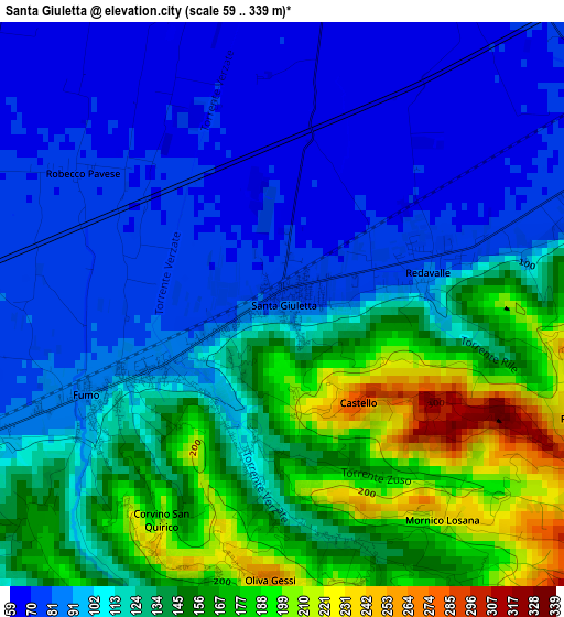 Santa Giuletta elevation map