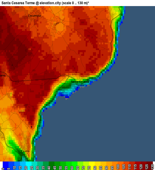 Santa Cesarea Terme elevation map