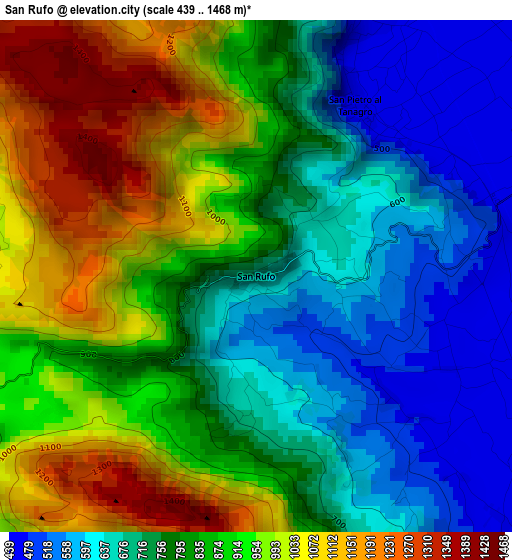 San Rufo elevation map