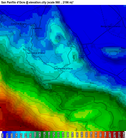 San Panfilo d'Ocre elevation map