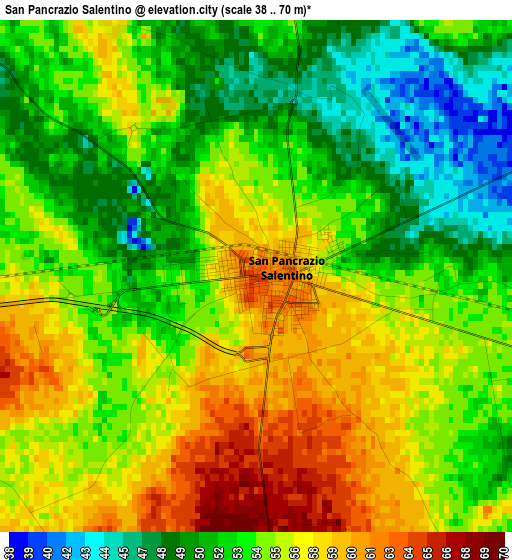 San Pancrazio Salentino elevation map